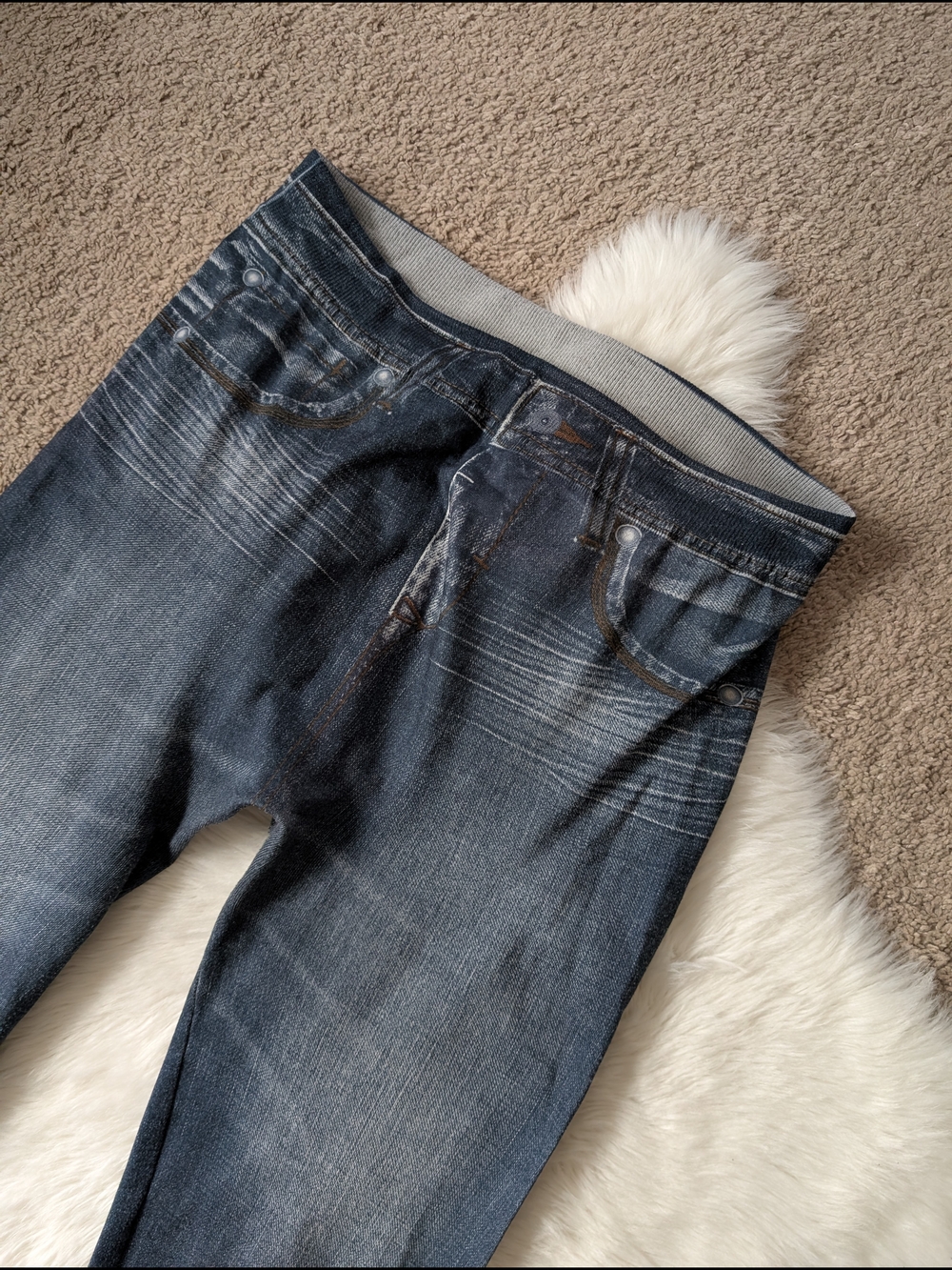 Faux Jean Leggings Size L/XL - Picture 4 of 14